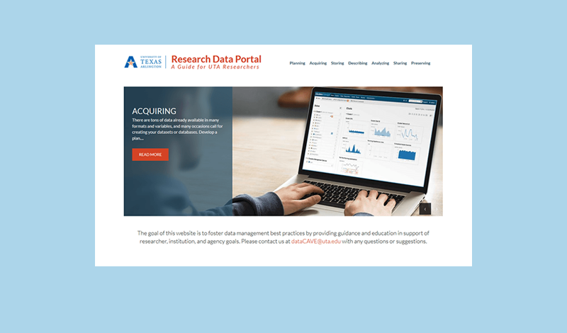 Research Data Portal home page