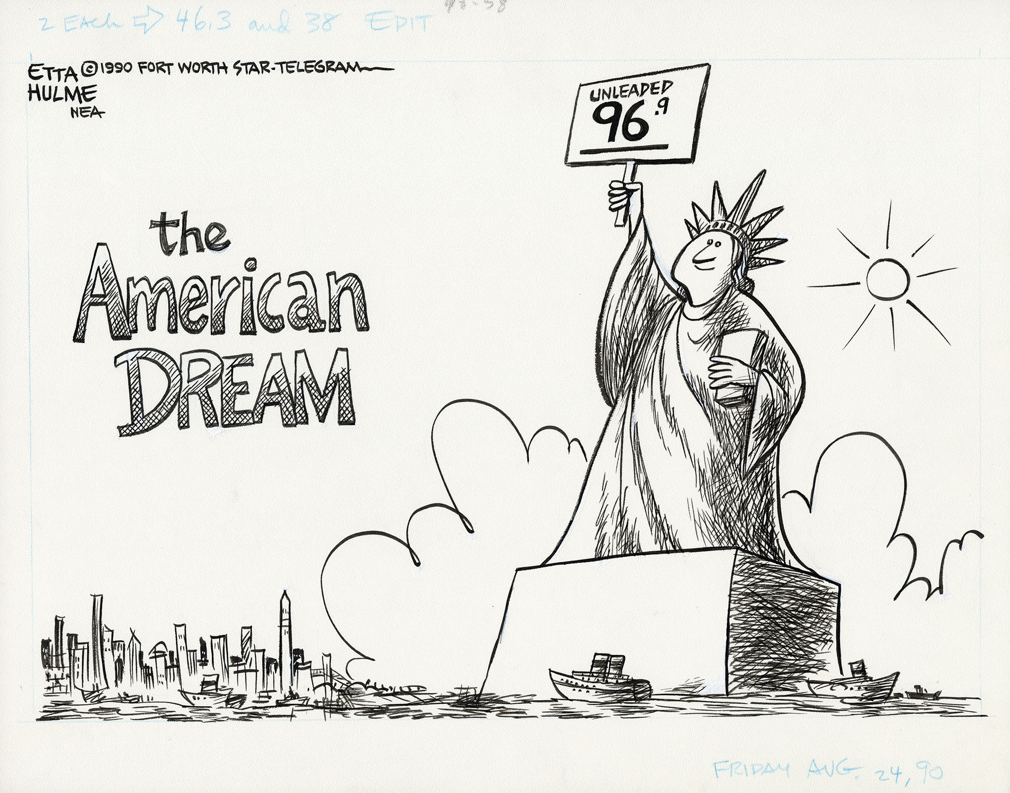 the American Dream | Etta Hulme Cartoon Archive