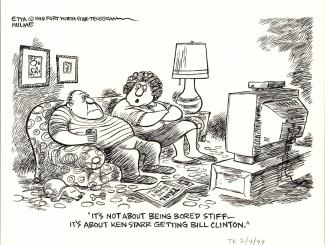 bill clinton political cartoons