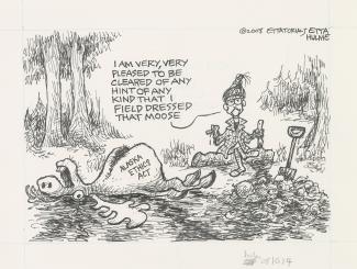 Political cartoon from the Etta Hulme Papers