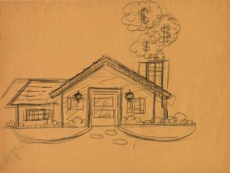 Line Drawing from the Etta Hulme Papers