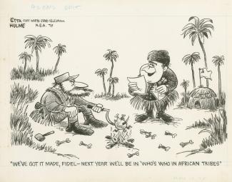 Editorial cartoon from the Etta Hulme Papers