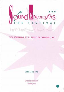 Sound Encounters, The Festival 27th Conference of the Society of Composers, Inc.