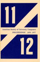American Society of University Composers Proceedings 1976-1977