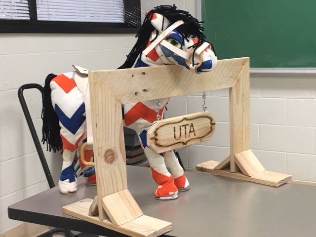 Photo of Team 1's Horse made in the UTA FabLab