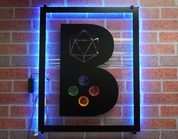 The Basement Logo Sign with LED Backlighting