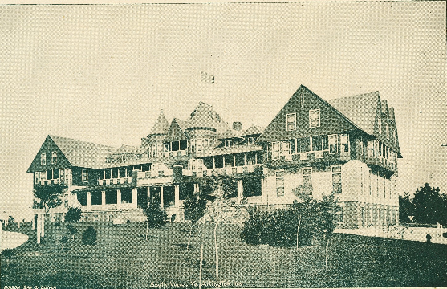 Ye Arlington Inn, a large 3 story hotel, 1892-1893