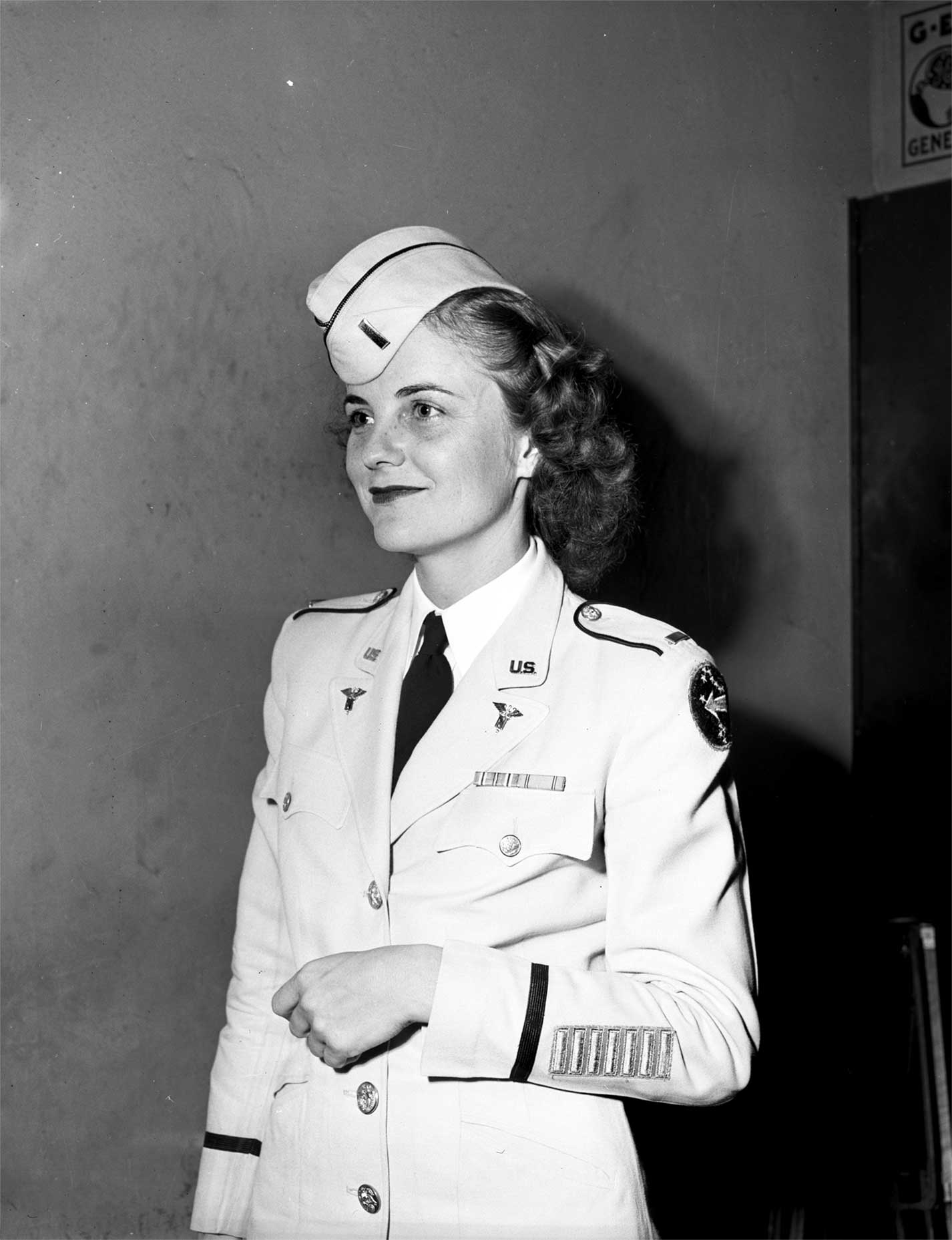 Nurse in a military uniform