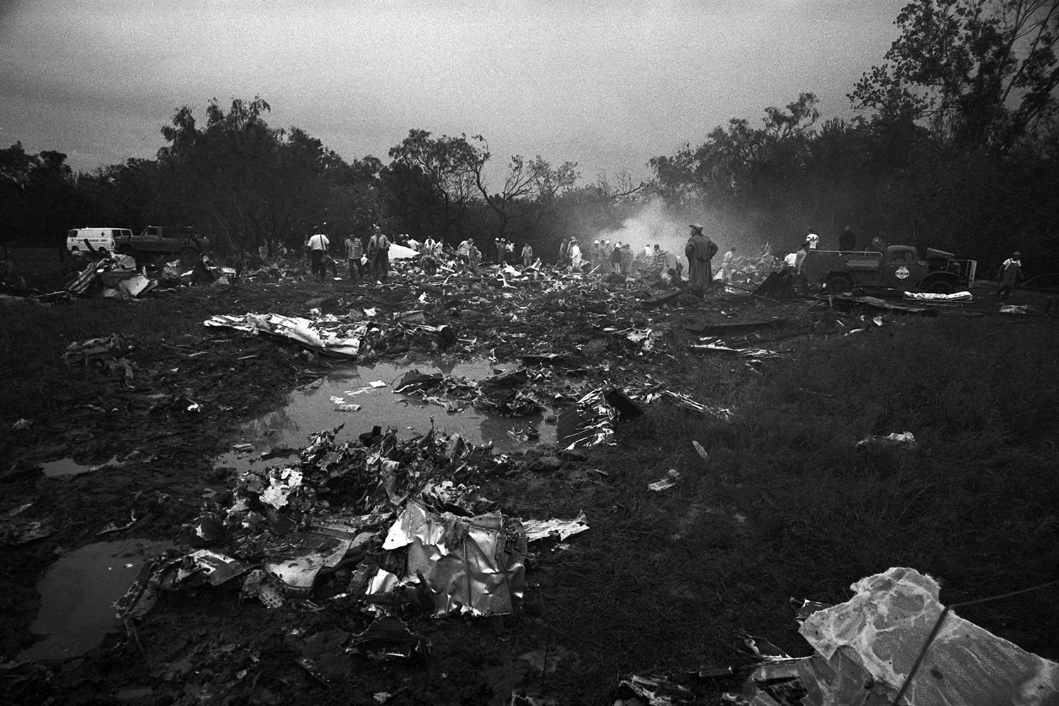 Photo of destruction from a plane crash.