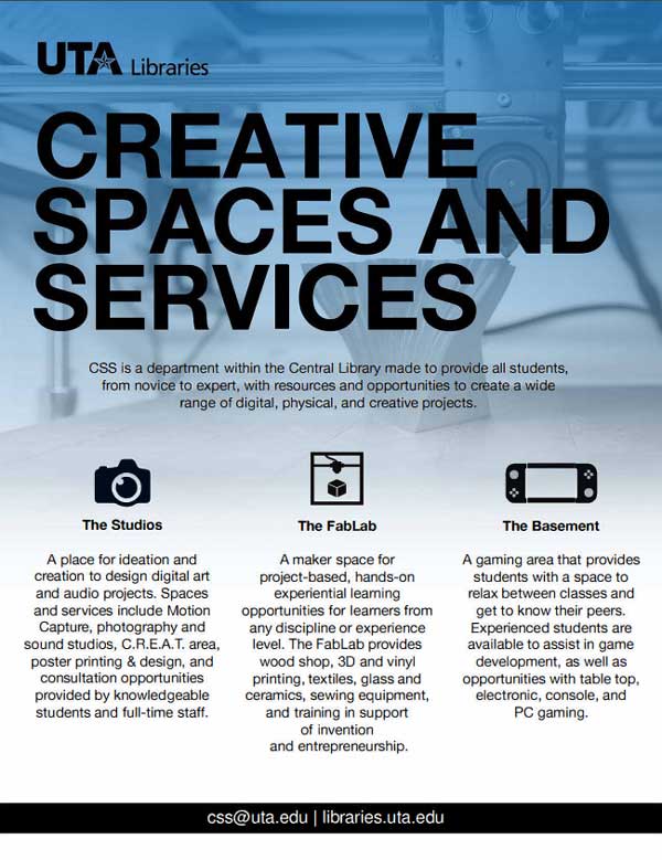 summary of creative spaces and services