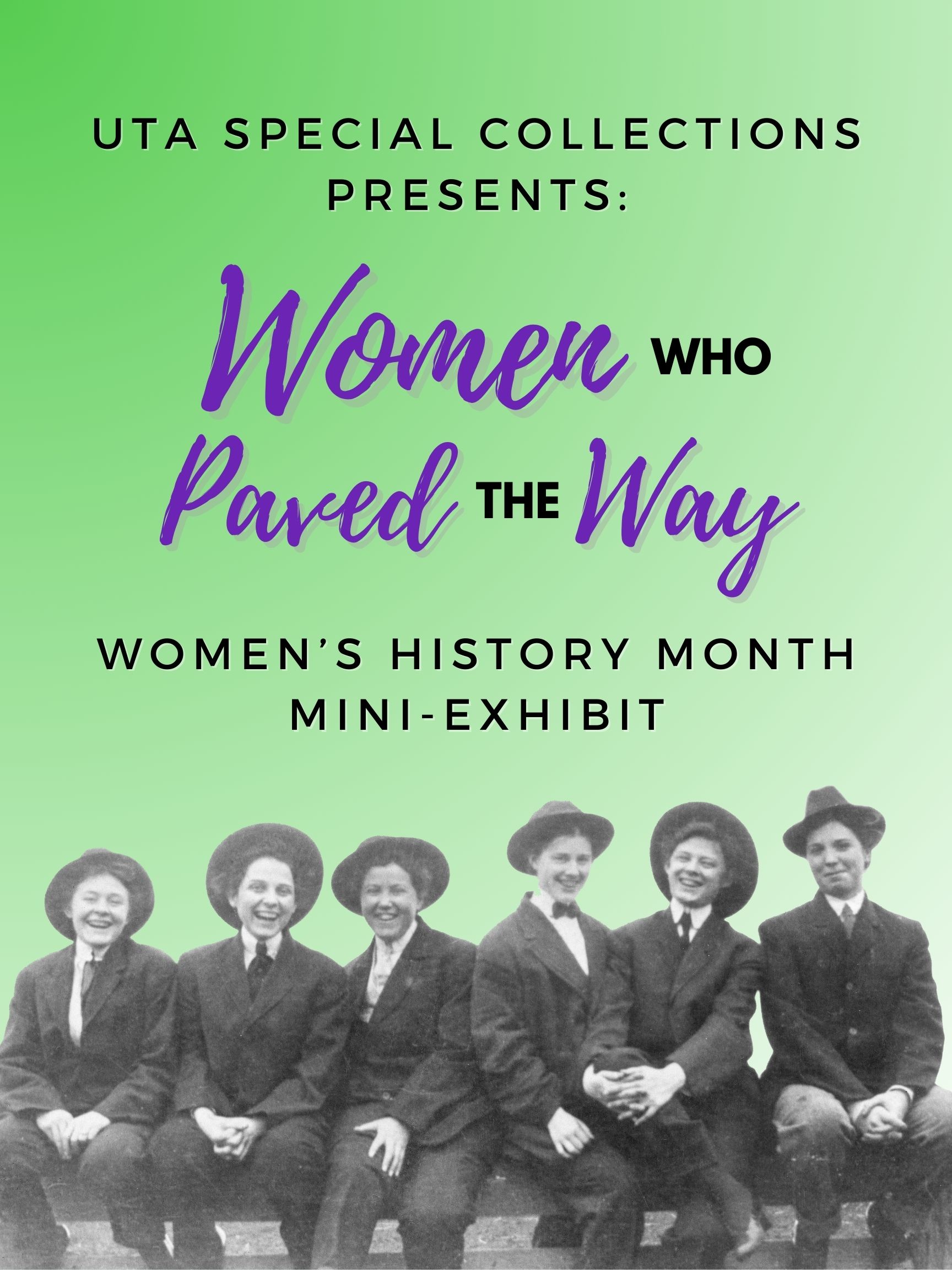 women who paved the way mini-exhibit poster