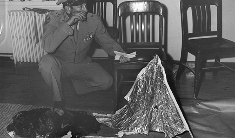 General Ramey with Roswell debris