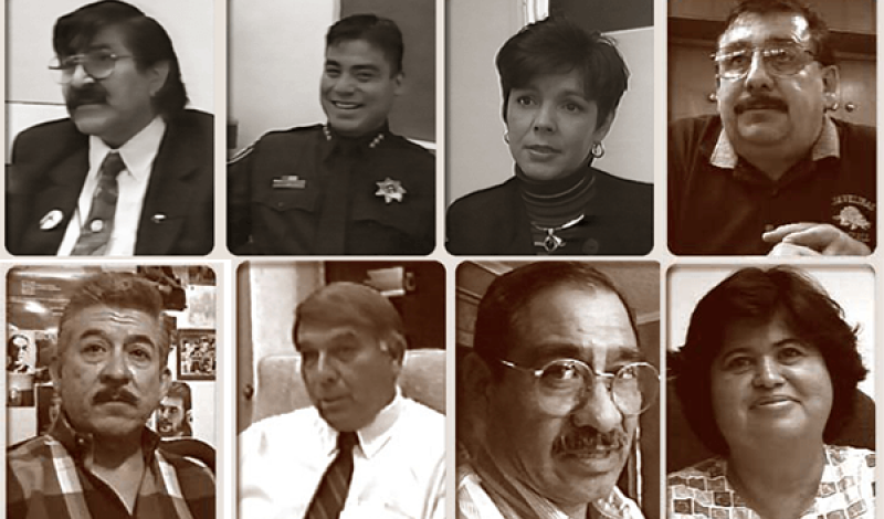 Collage of portraits from Tejano Voices website