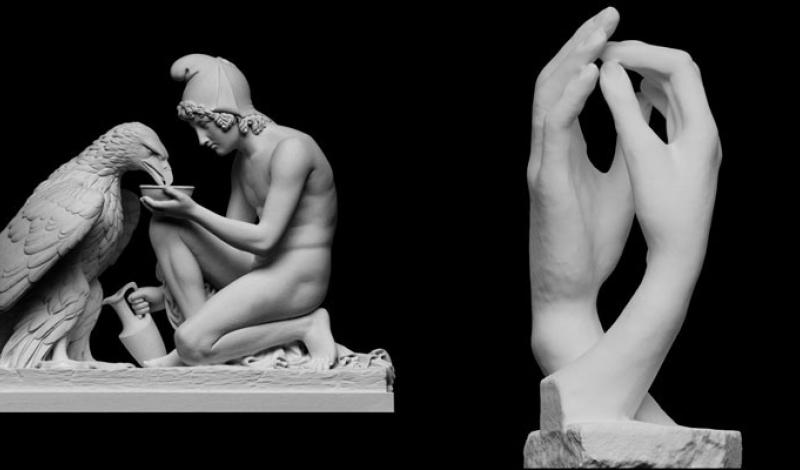 Pair of 3D-printed Sculptural Models