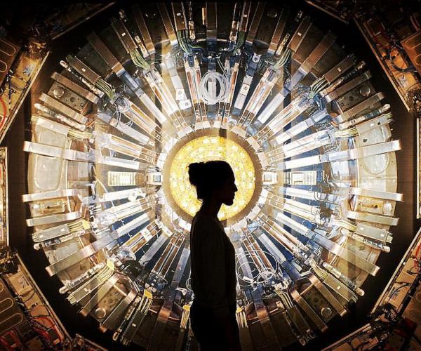 Large Hadron Collider Aura Silhouette