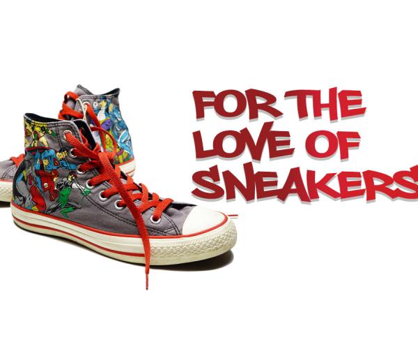 For the Love of Sneakers - Chuck Taylors painted with superheroes