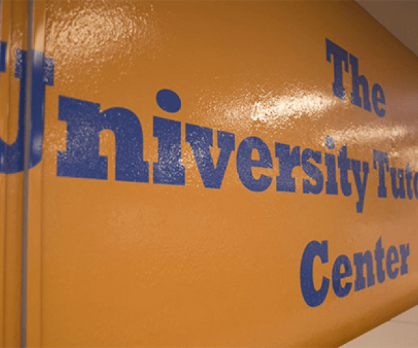 University Tutoring Center lettering on wall