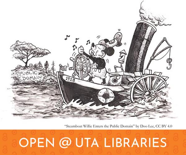 Steamboat Willie Enters the Public Domain with Open @ UTA Libraries Banner