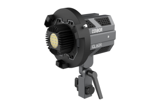 Image displaying a Colbor CL60R LED light, a versatile lighting tool with adjustable brightness and color temperature, suitable for various photography and videography applications.