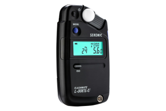 "Image of a Sekonic Light Meter, a handheld device used by photographers to measure light levels for accurate exposure settings in various lighting conditions."
