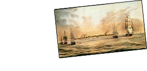 depiction of ships near the island of Lobos